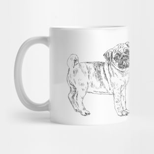 Cute Sad Pug Mug